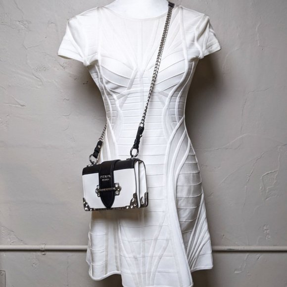 SOLD Prada Crystal Embellished White Crossbody - Picture 9 of 9